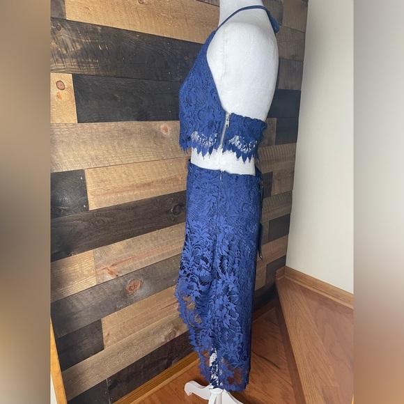 For Love and Lemons Maui Waui Navy Lace 2 piece Set, Size Large New! - Picture 3 of 10